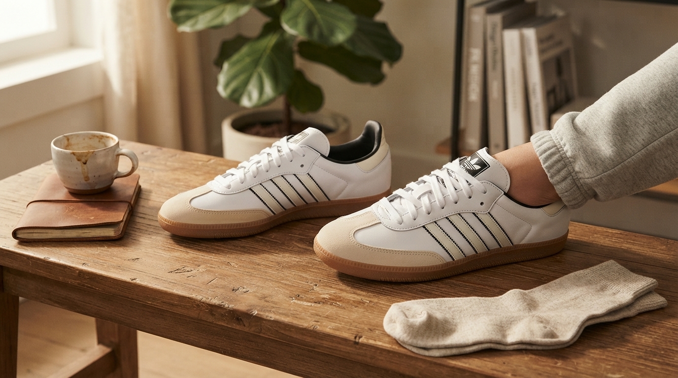 Adidas Men’s White Slip-On Sneakers for Daily Style