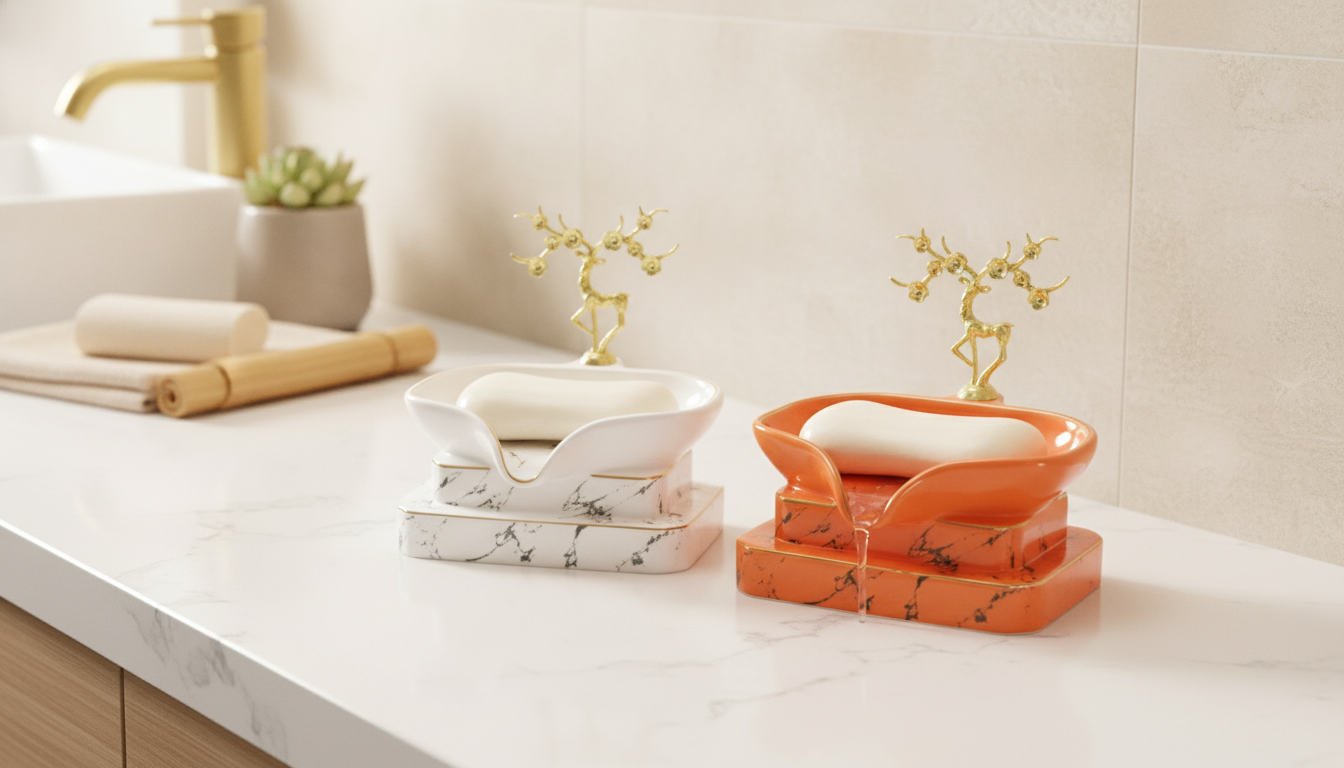 Handmade Ceramic Soap Dish: Keep Bar Soap Dry & Sink Neat