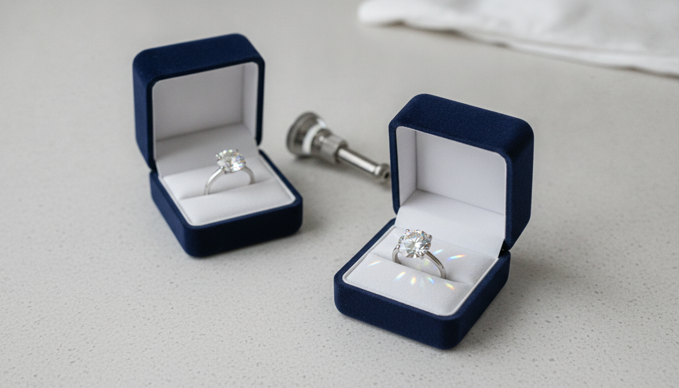 2 Carat Moissanite vs 2 Carat Diamond: Same Size?