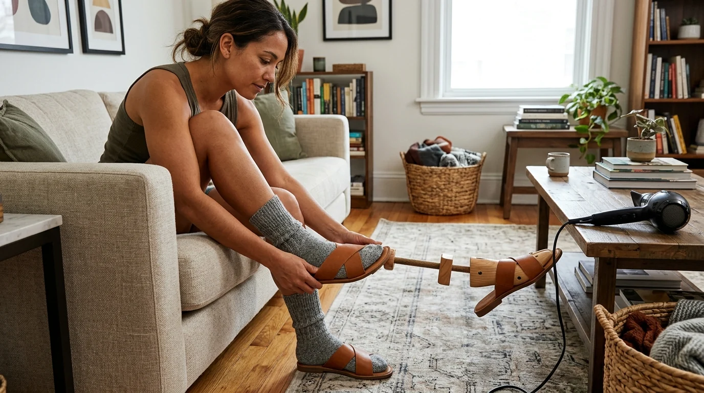 Stretch Tight Sandals Safely: Socks, Heat & Stretchers